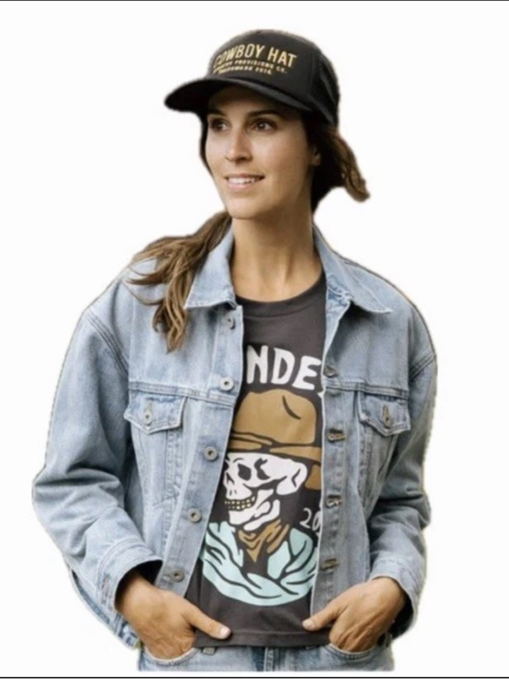 SENDERO PROVISIONS BLACK/GOLD COWBOY SNAPBACK TRUCKER HAT UNISEX NWT